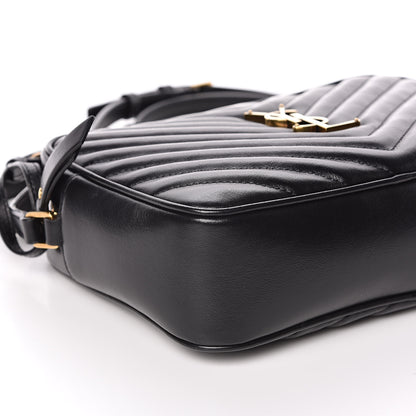 Saint Laurent Calfskin Matelasse Monogram Lou Camera Bag Black 8 of 11