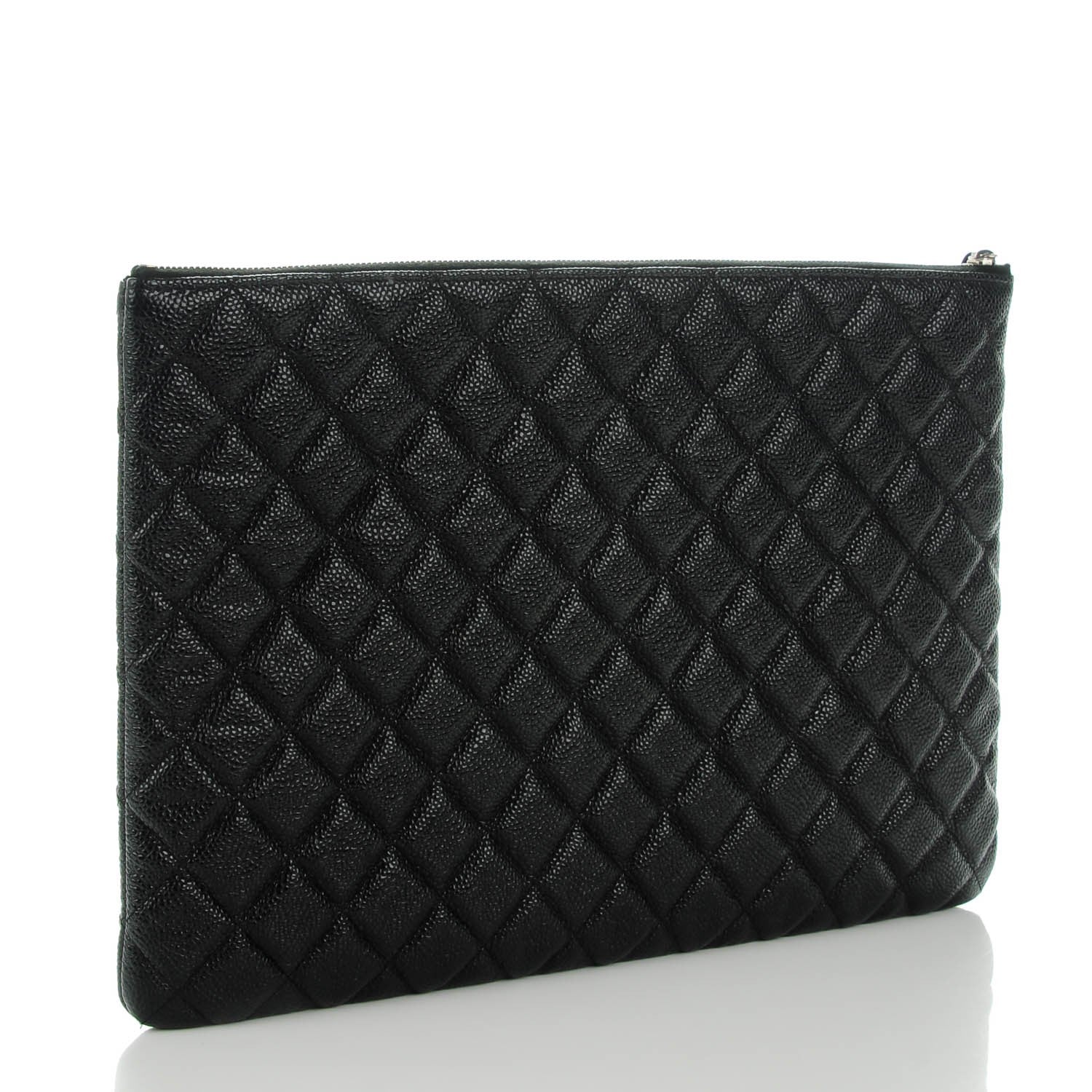 Chanel Caviar Quilted Large Cosmetic Case Black 3 of 7