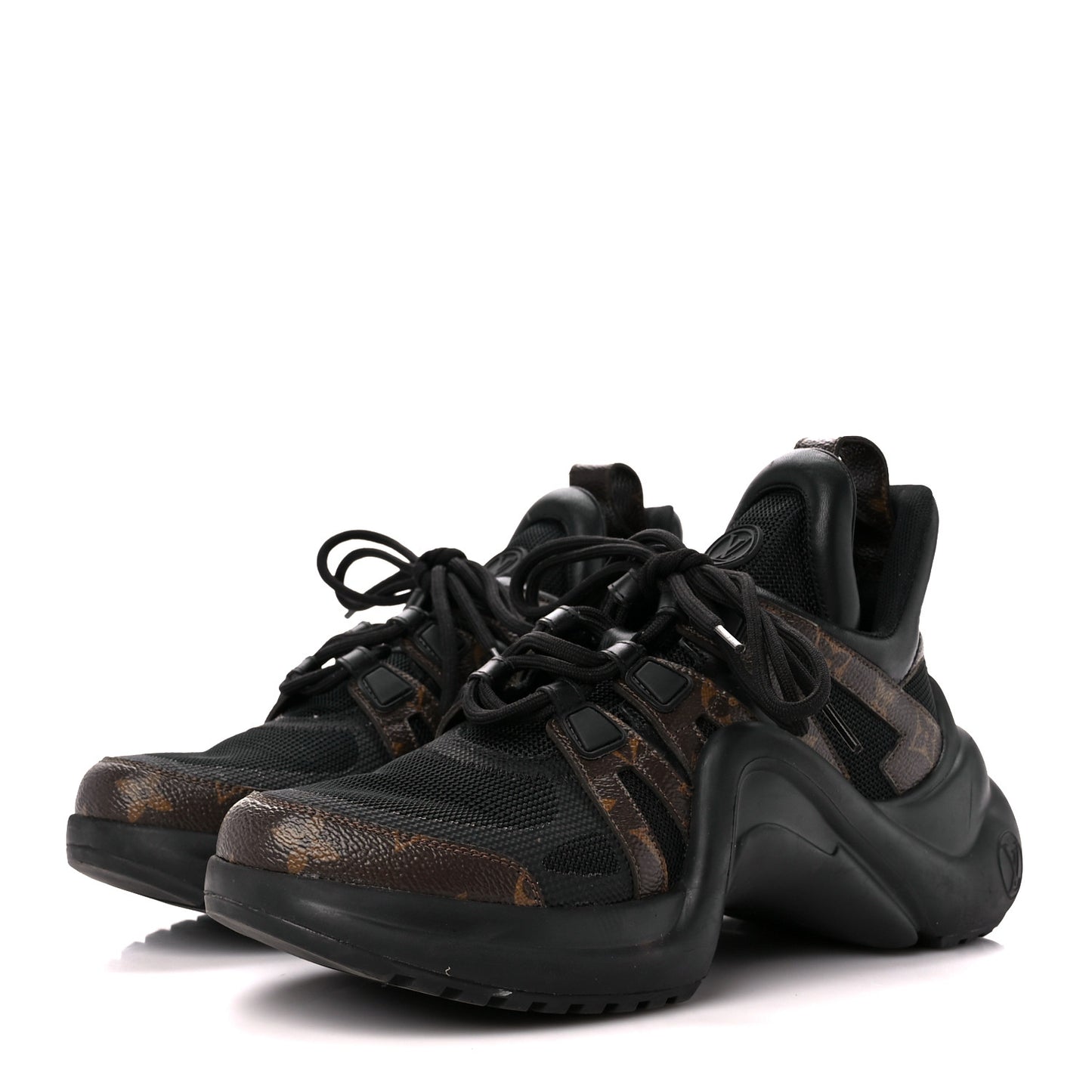 Calfskin Patent Monogram LV Archlight Sneakers 39 Black