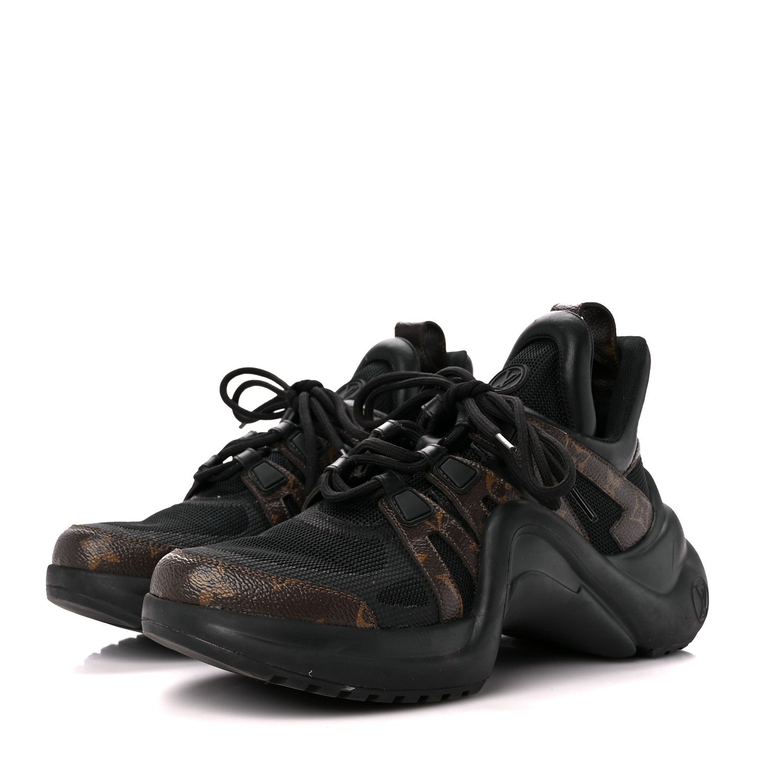 Louis Vuitton Calfskin Patent Monogram LV Archlight Sneakers 39 Black 3 of 9