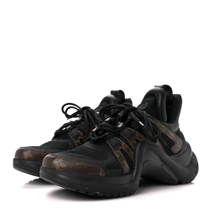 Louis Vuitton Calfskin Patent Monogram LV Archlight Sneakers 39 Black 3 of 9