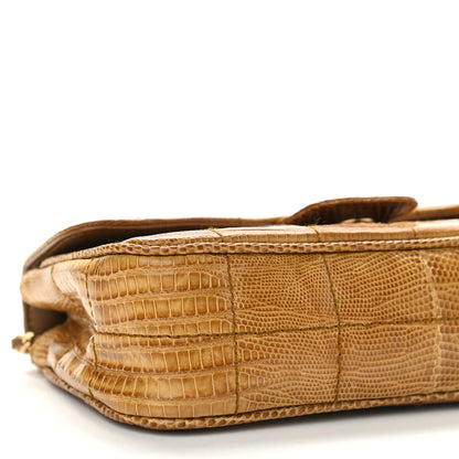 Chanel Lizard Square Quilted Extra Mini Flap Beige 10 of 11