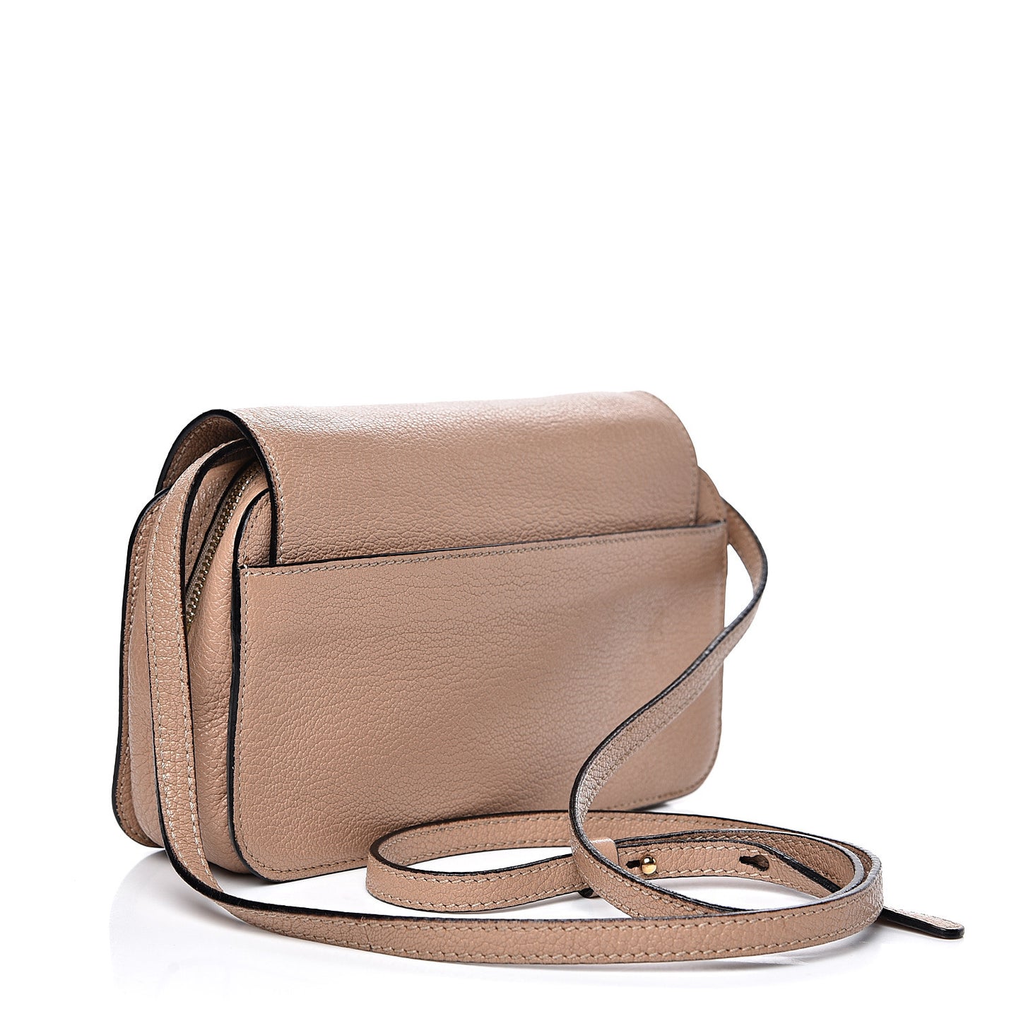 Goatskin Mini Elsie Crossbody Bag Biscotti Beige