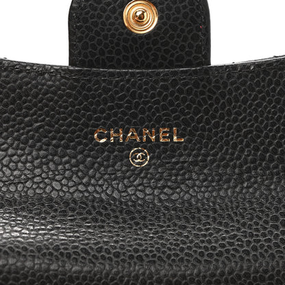 Chanel Caviar Quilted Flap Card Holder Wallet Black 6 of 7