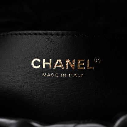 Chanel Shiny Calfskin Quilted Mini Chanel 22 Black 6 of 10