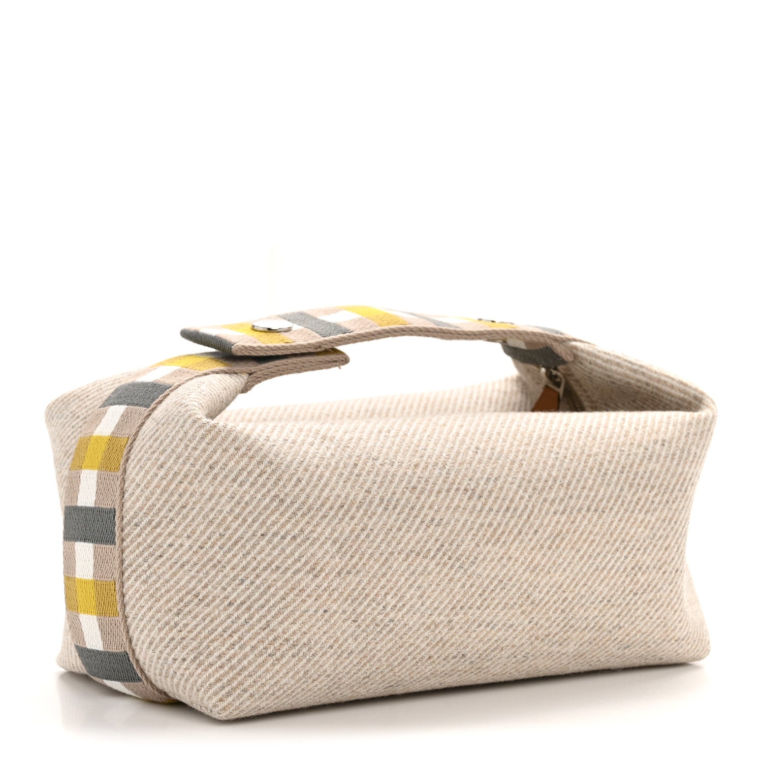 Hermes Wool Small Au Carre Bride-A-Brac Pouch Seigle 3 of 6