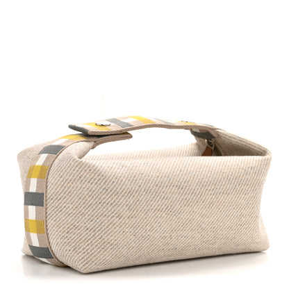 Hermes Wool Small Au Carre Bride-A-Brac Pouch Seigle 3 of 6