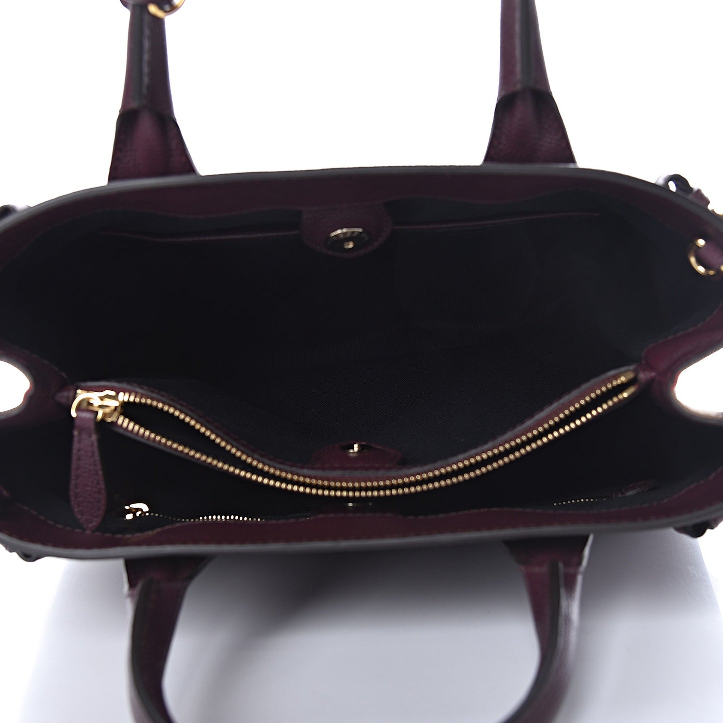 Grainy Calfskin House Check Medium Banner Tote Elderberry