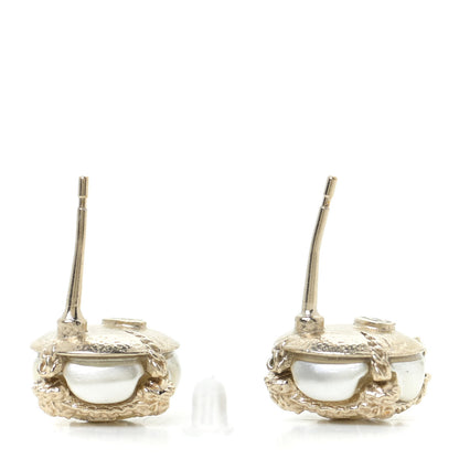 Chanel Pearl CC Earrings Gold 3 of 5