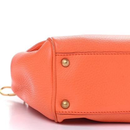 Dolce & Gabbana Grained Deerskin Medium Miss Sicily Satchel Orange 7 of 9