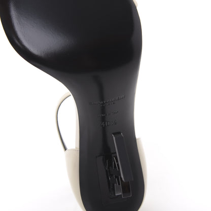 Saint Laurent Patent Calfskin Opyum Sandals 40.5 Neutro 6 of 8