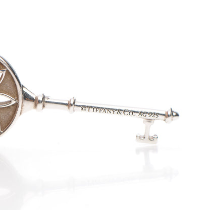 Tiffany Sterling Silver Diamond Small Daisy Key Pendant Necklace 4 of 9