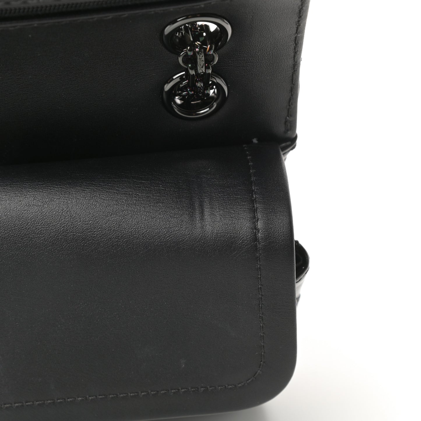 Patent Calfskin Quilted 2.55 Reissue 225 Flap So Black