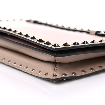 Valentino Garavani Nappa Rockstud Wristlet Clutch Poudre 11 of 15