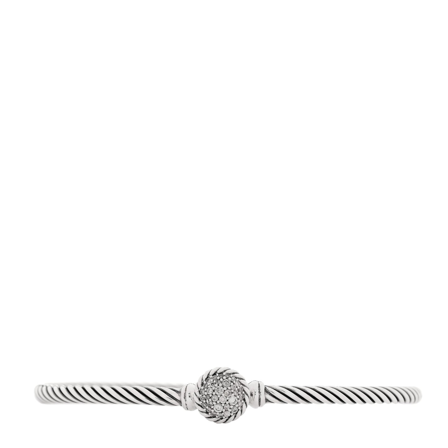 Sterling Silver Diamond 3mm Chatelaine Bracelet