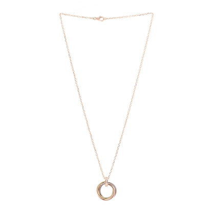 Cartier 18K Pink White Yellow Gold Diamond Trinity Pendant Necklace 3 of 5