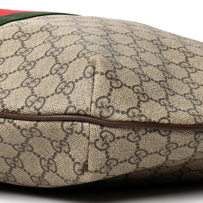 Gucci GG Supreme Monogram Web Ophidia Half Moon Hobo Brown 10 of 14