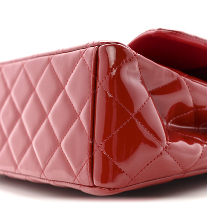 Chanel Patent Quilted Maxi Double Flap Red 10 of 13