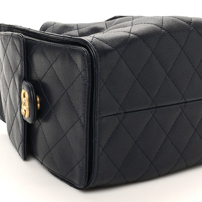 Chanel Caviar Quilted Small Chanel 25 Handbag Dark Navy 9 of 11