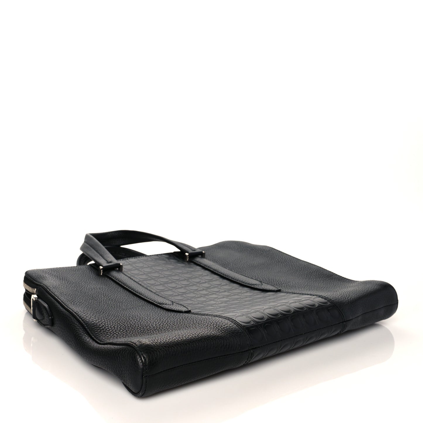 Calfskin Gancini Business Bag Black