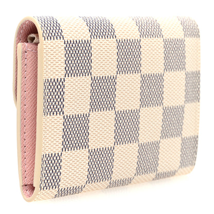 Louis Vuitton Damier Azur Rosalie Coin Purse Rose Ballerine 3 of 7