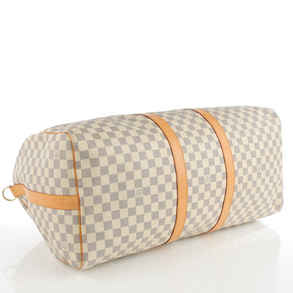 Louis Vuitton Damier Azur Keepall Bandouliere 55 4 of 10