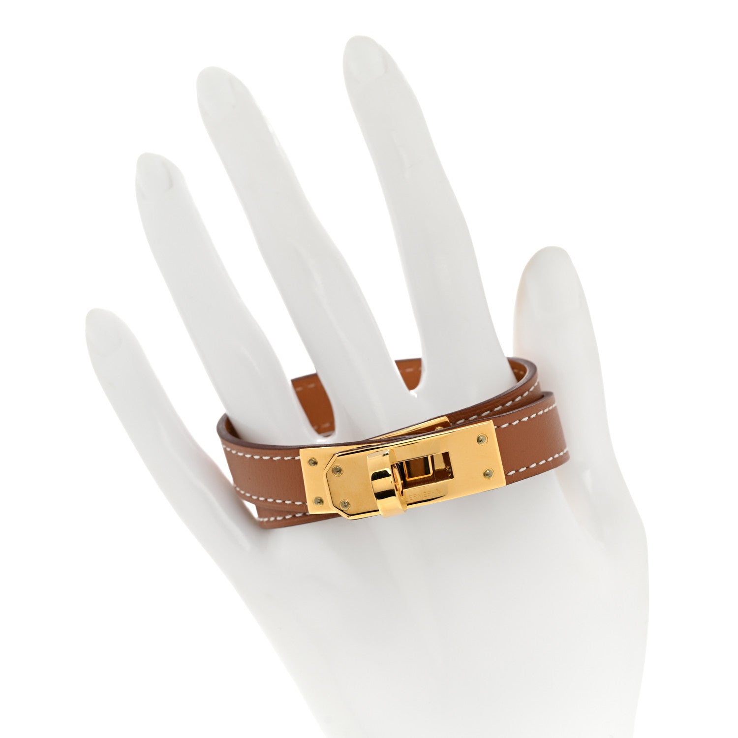 Hermes Swift Kelly Double Tour Bracelet Gold 2 of 6