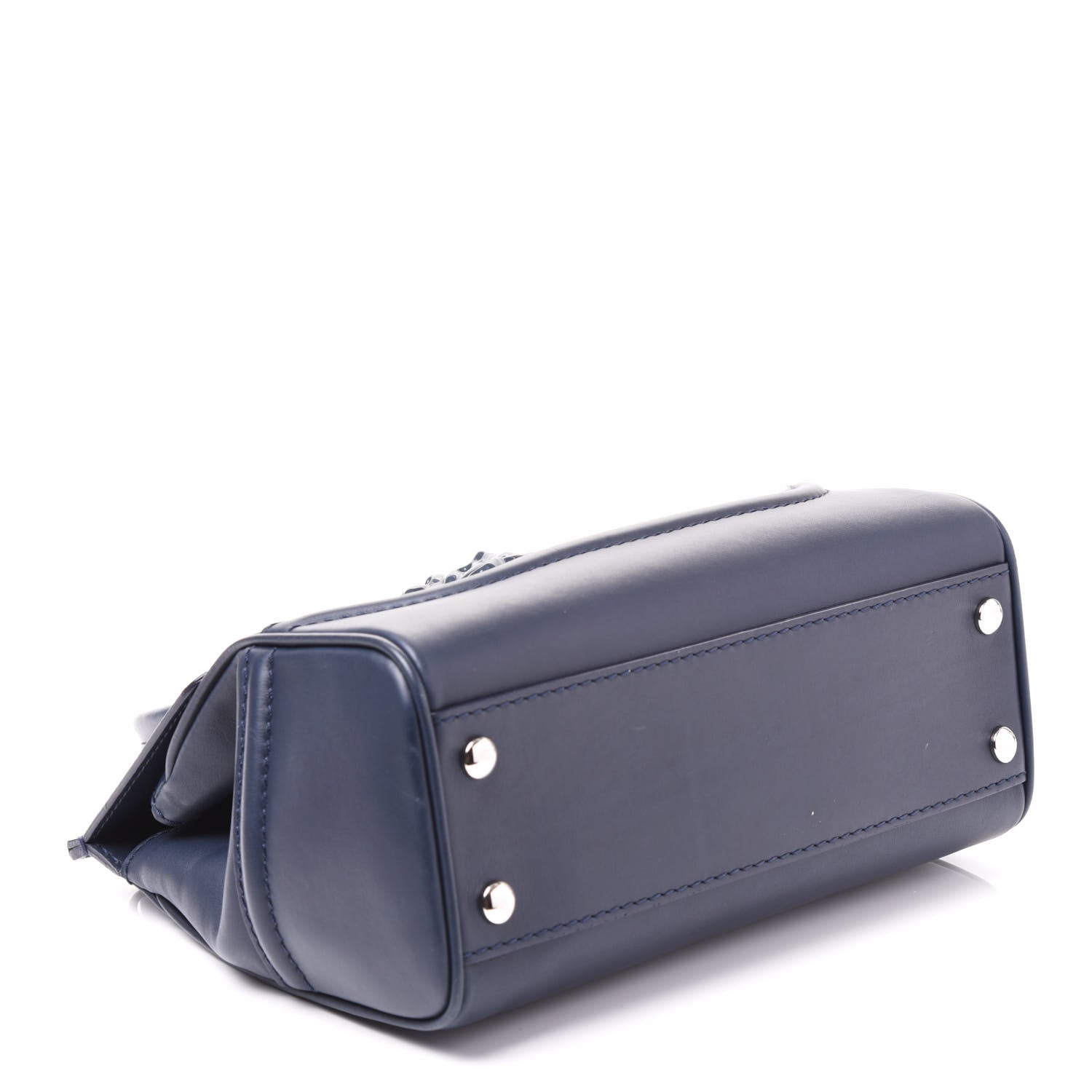 Versace Vitello Medium Palazzo Empire Bag Deep Blue 3 of 9