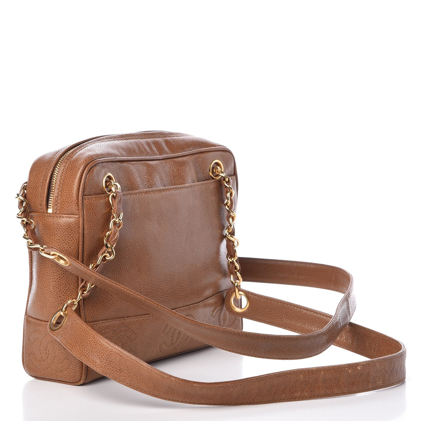 Caviar CC Shoulder Bag Light Brown