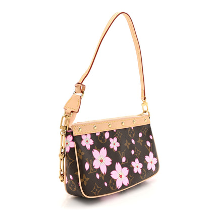 Louis Vuitton LV X TM Monogram Cherry Blossom Pochette Accessories Sakura Brown 2 of 10