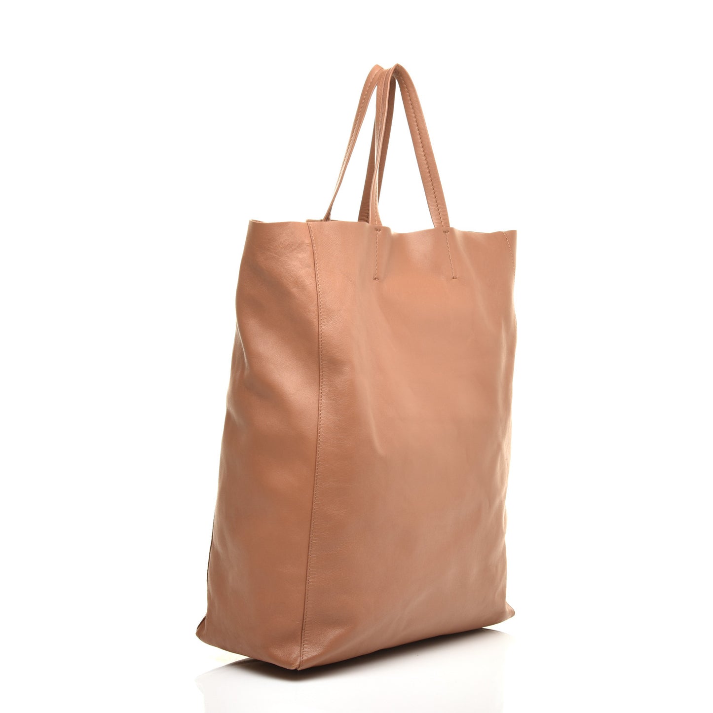Lambskin Vertical Cabas Tan