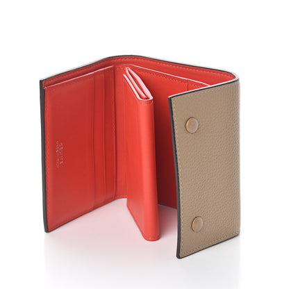 Celine Drummed Calfskin Small Multifunction Folded Wallet Dune 4 of 6