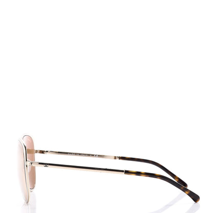 Chanel 18K Pilot Summer Sunglasses 4223 Gold 2 of 8