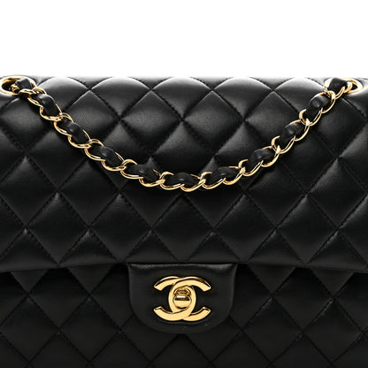Chanel Lambskin Quilted Medium Double Flap Black 5 of 12