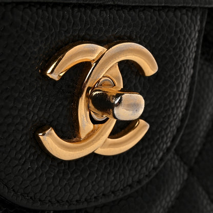 Chanel Caviar Quilted Jumbo Double Flap Black 11 of 16