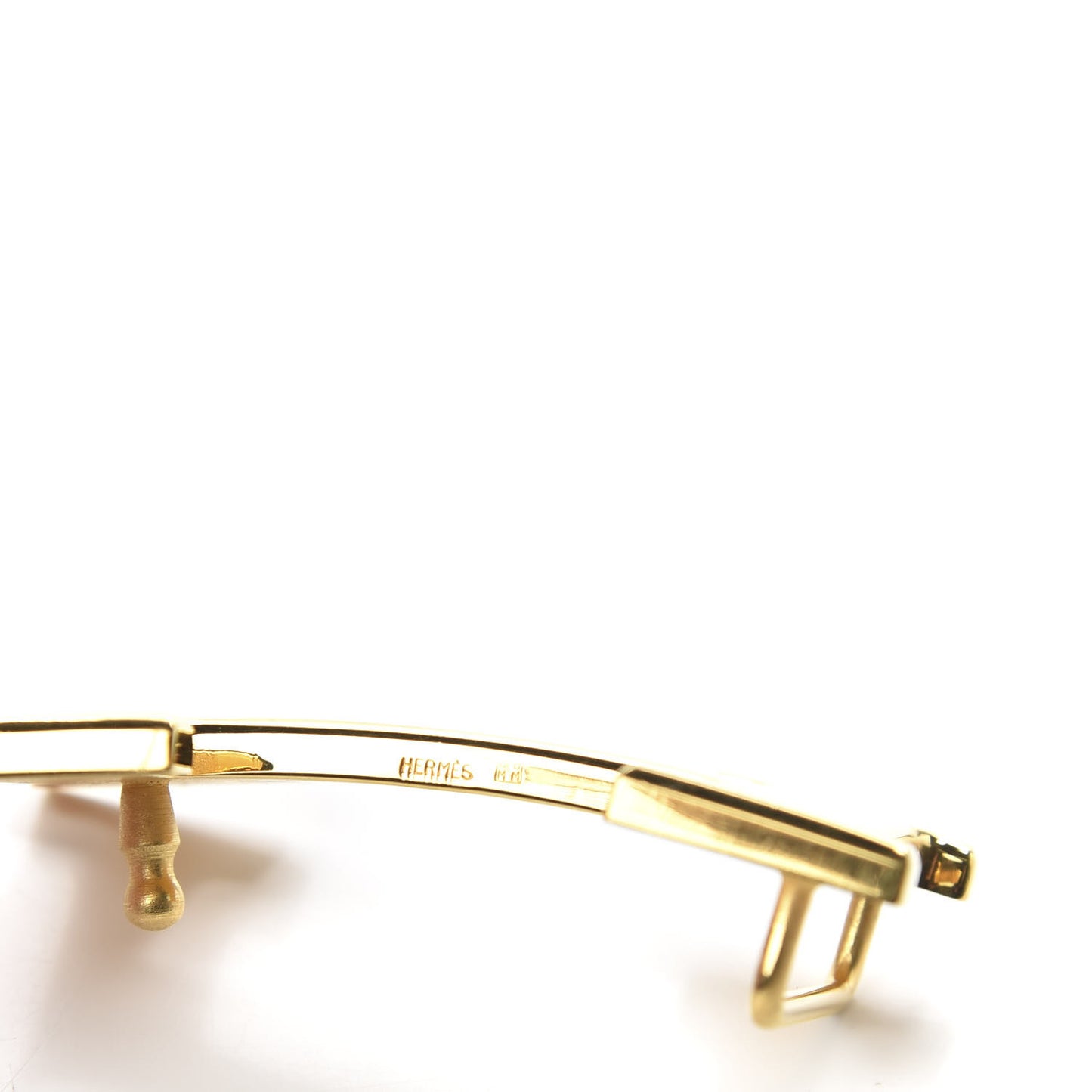 Polished 32mm H Belt Buckle Gold
