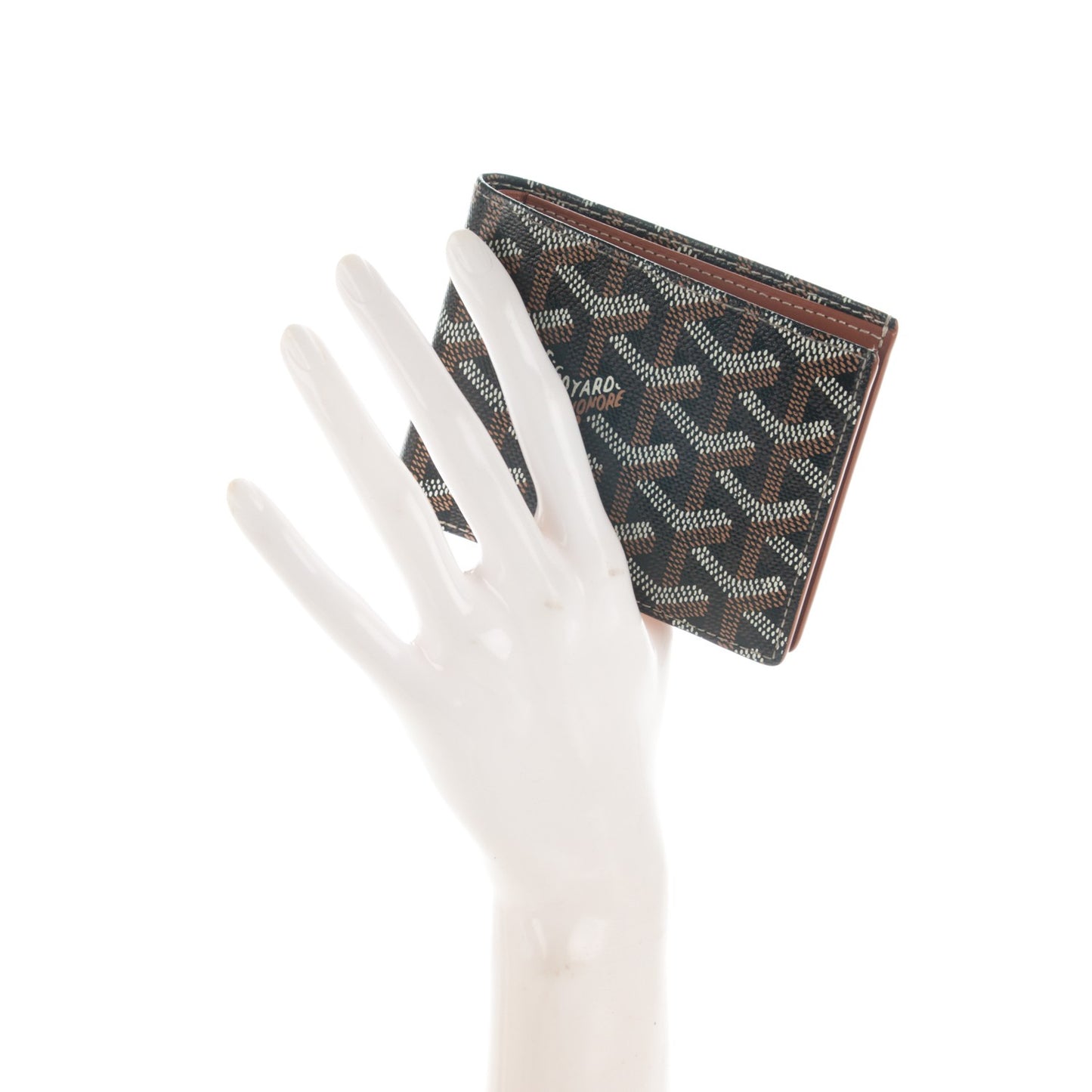 Goyardine Bi-Fold Wallet Black Gold