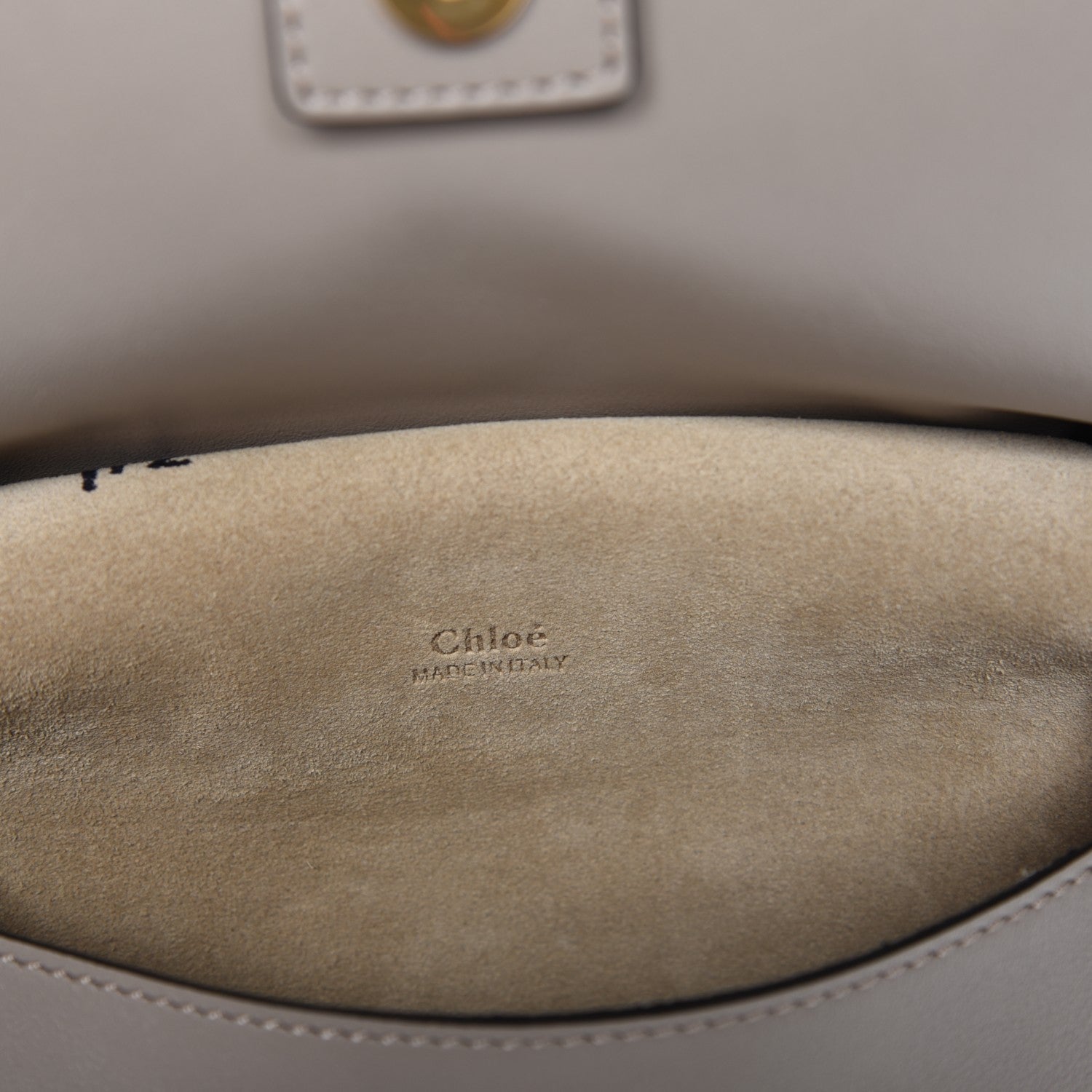 Chloe Suede Smooth Calfskin Mini Kurtis Shoulder Bag Motty Grey 6 of 8