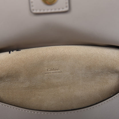 Chloe Suede Smooth Calfskin Mini Kurtis Shoulder Bag Motty Grey 6 of 8