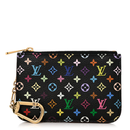 Louis Vuitton Monogram Multicolor Key Pouch Black Grenade 1 of 10