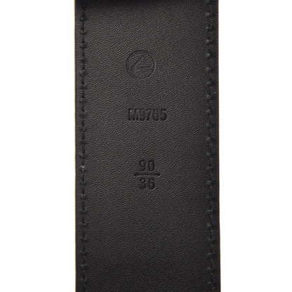 Louis Vuitton Suede Calfskin Mini Damier 40mm LV Initiales Belt 90 36 Green 3 of 6