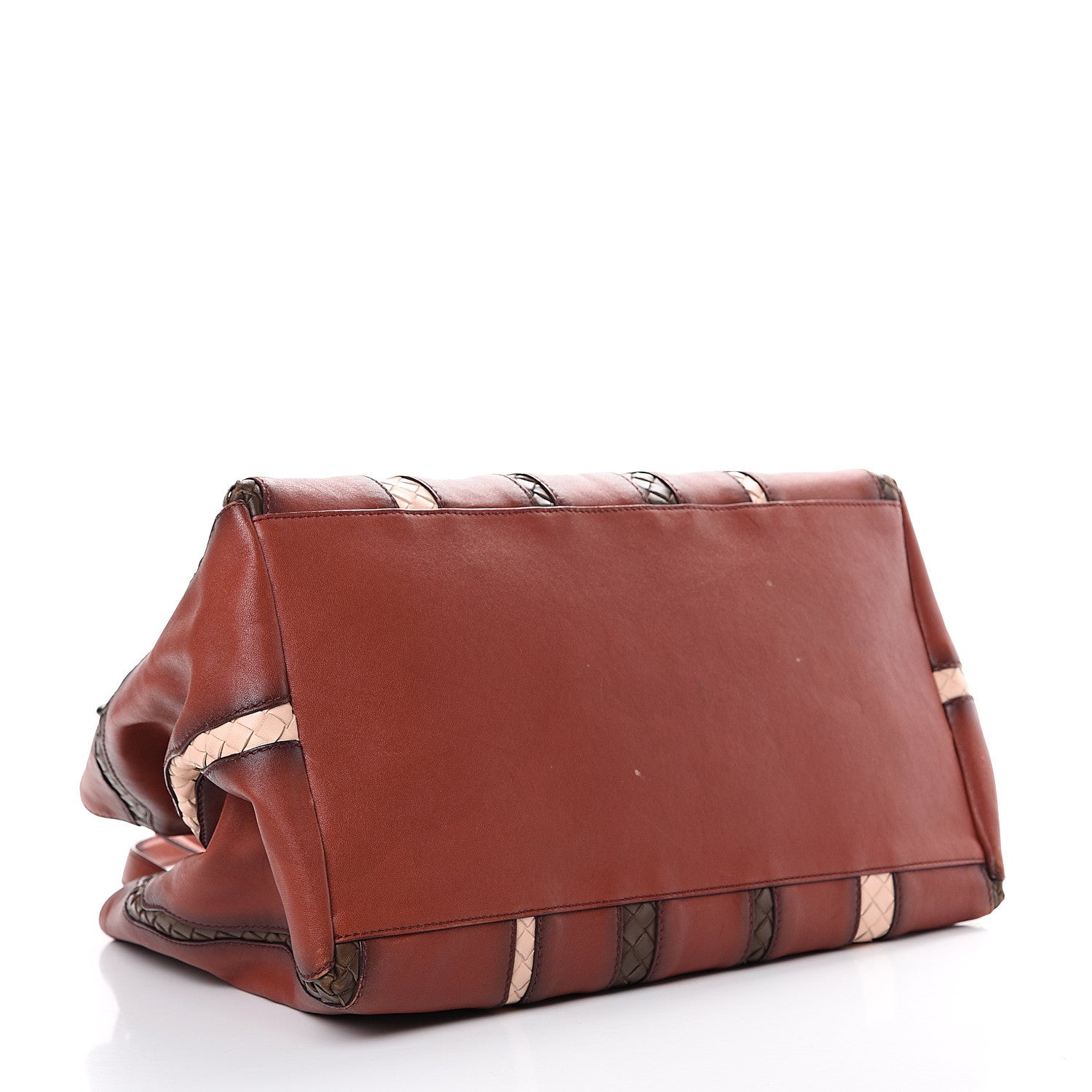 Bottega Veneta Calfskin Nappa Intrecciato Tote Brique Flamingo Truffle 6 of 23