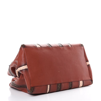 Bottega Veneta Calfskin Nappa Intrecciato Tote Brique Flamingo Truffle 6 of 23
