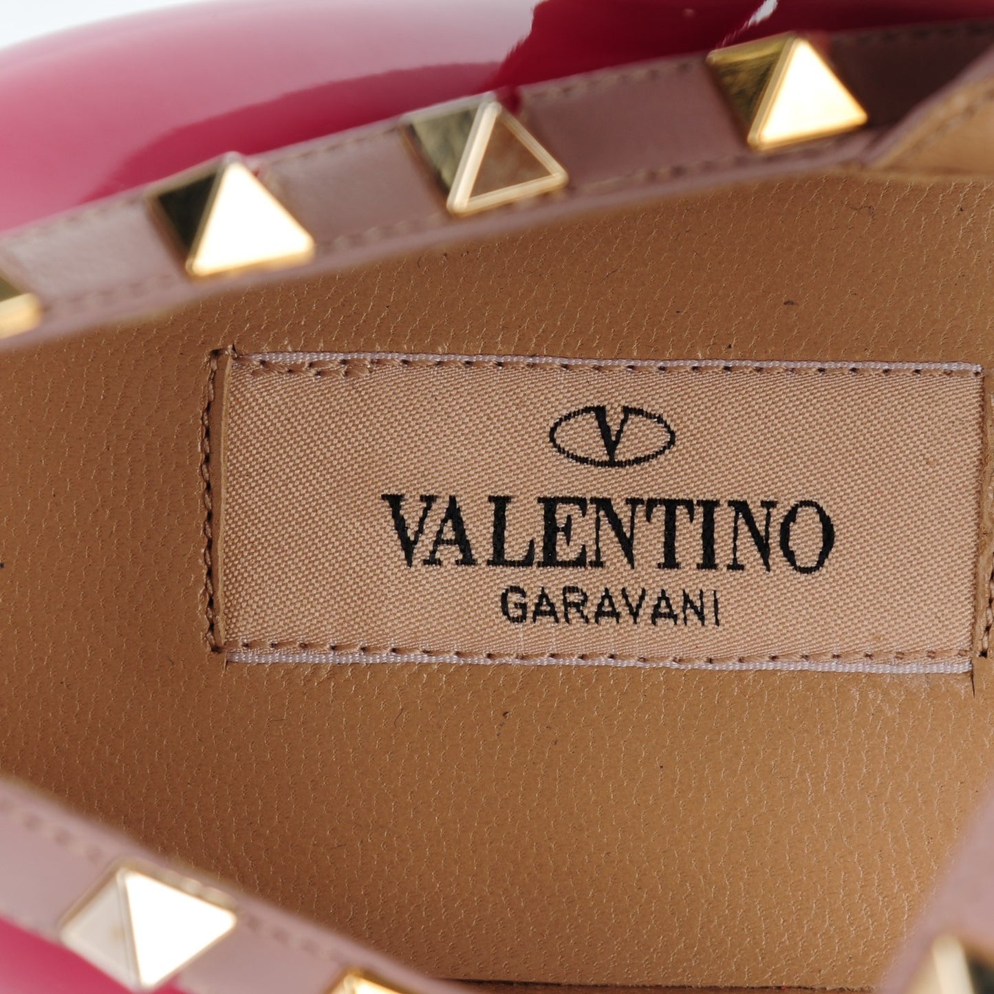 Patent Rockstud Cage Ballerina Flats 39.5 Cyclamin Poudre