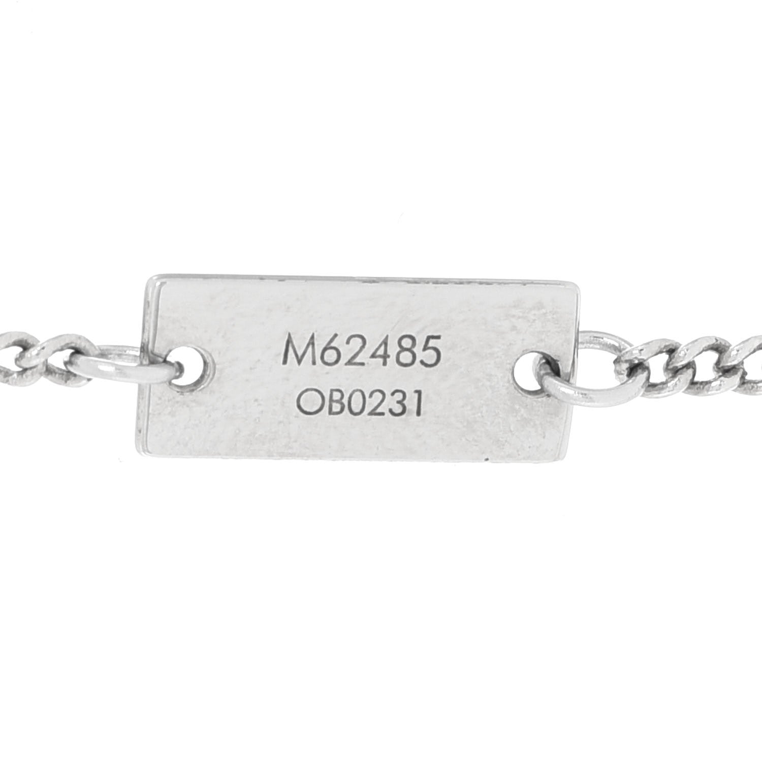 Louis Vuitton Zamac Palladium Monogram Charms Necklace Silver 7 of 9