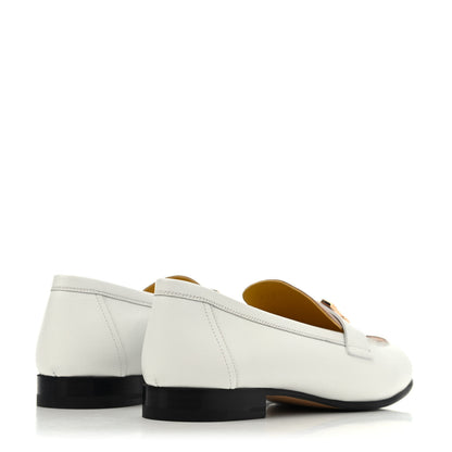 Hermes Calfskin Womens Paris Loafers 36 White Bois De Santal 3 of 4