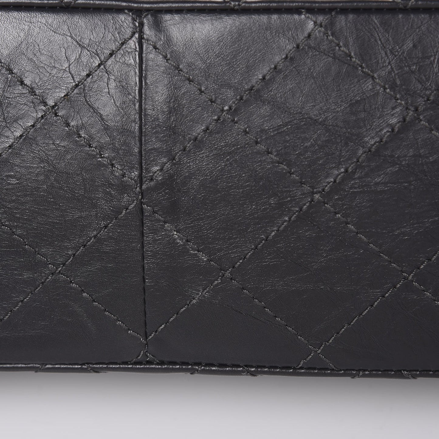 Aged Calfskin Quilted 2.55 Reissue 227 Flap Grey