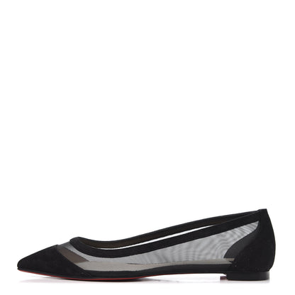 Christian Louboutin Veau Velours Rete Galativi Flats 37 Black 1 of 8