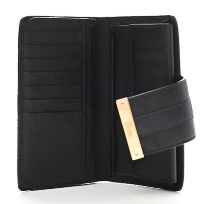 Gucci Guccissima Ladies Web Long Wallet Black 5 of 15
