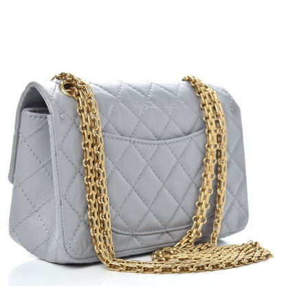 Chanel Aged Calfskin Quilted 2.55 Reissue Mini Flap Grey 4 of 10